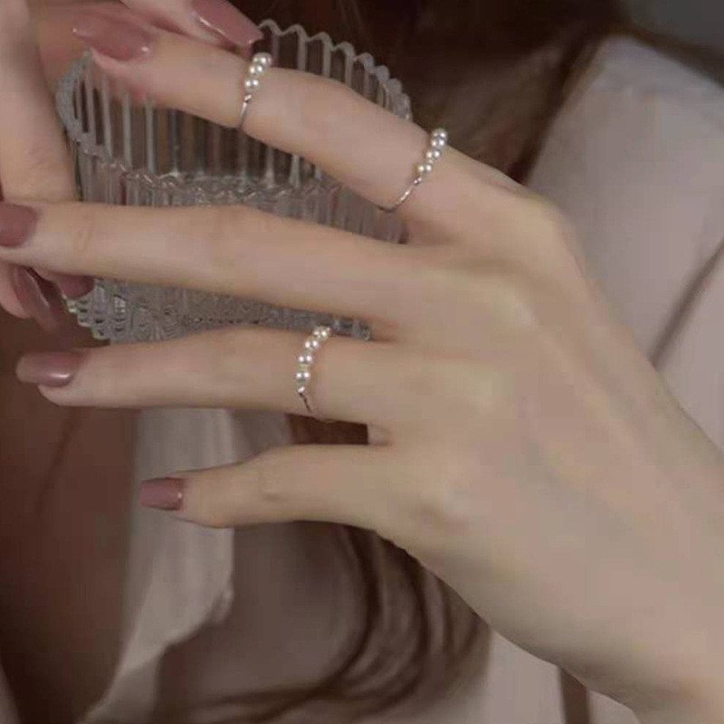 Luxusné PVD prírodné sladkovodné perly, nepravidelné kombinované prstene pre ženy, šperky z nehrdzavejúcej ocele, veľkoobchodné prstene, veľkosť 5-8