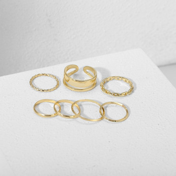 TOBILO Boho ρετρό γεωμετρία δαχτυλίδια αρθρώσεων για γυναίκες Κομψό χρυσό χρώμα Δαχτυλίδι με κούφιο δάχτυλο γούρι κοσμήματα