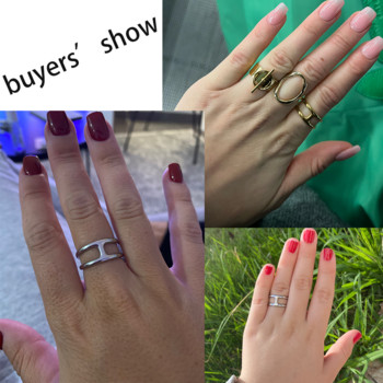 Δαχτυλίδι δακτύλων Cazador Letter H σχήματος H για γυναίκες Ρυθμιζόμενο δαχτυλίδι από ανοξείδωτο ατσάλι Χρυσό χρώμα Δώρο κοσμημάτων για τη γιορτή της μητέρας Χονδρική πώληση 2023