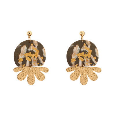 Ръчно изработени обеци от полимерна глина Lifefontier за жени, модни, абстрактни мотиви, глина, метални висящи необичайни обеци, бижута