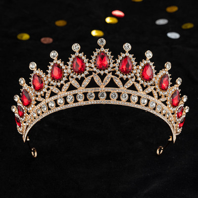KMVEXO, auriu, verde, accesorii pentru cap de mireasa, diademe cu strasuri, coroane pentru concurs, caciula pentru nunta, cercei, colier, seturi de bijuterii
