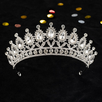 KMVEXO, auriu, verde, accesorii pentru cap de mireasa, diademe cu strasuri, coroane pentru concurs, caciula pentru nunta, cercei, colier, seturi de bijuterii