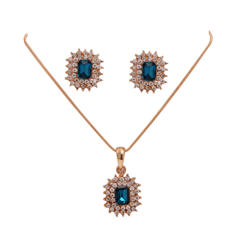 Хезиод Дамски австрийски кристал Луксозни комплекти бижута от кристали Колиета Комплекти обеци