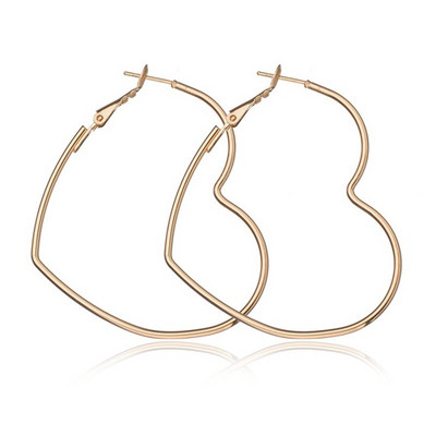 EK2095 New Fashion Hollow Piersică Cercei Inimă Ornamente de placare cu metal Cercei suspendați simpli pentru femei Bijuterii Brincos din cupru