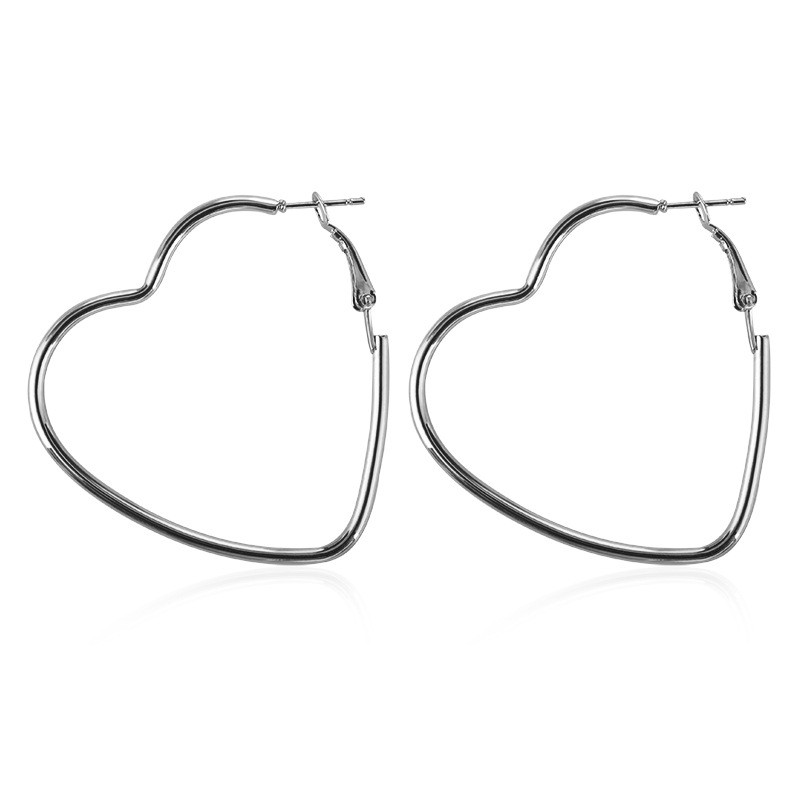 EK2095 New Fashion Hollow Piersică Cercei Inimă Ornamente de placare cu metal Cercei suspendați simpli pentru femei Bijuterii Brincos din cupru