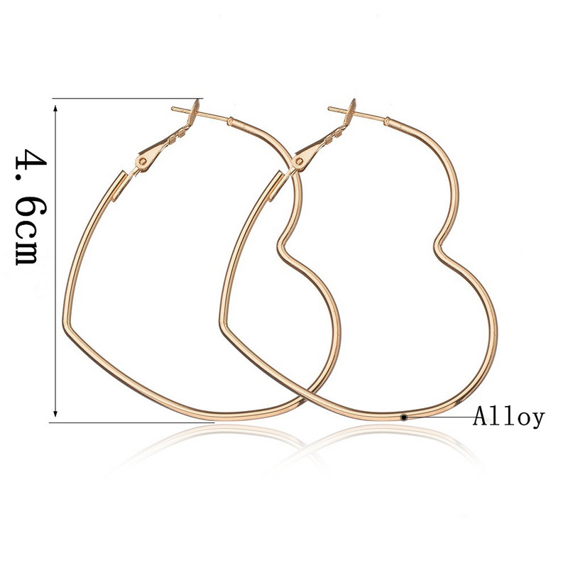 EK2095 New Fashion Hollow Piersică Cercei Inimă Ornamente de placare cu metal Cercei suspendați simpli pentru femei Bijuterii Brincos din cupru