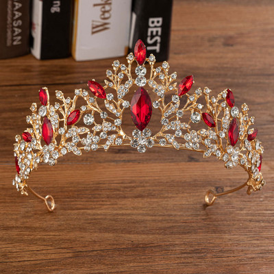 KMVEXO Seturi de bijuterii de mireasă de lux cu inimă de cristal pentru nuntă, coroană cu strasuri, cercei cu tiara, colier, set de bijuterii din margele africane