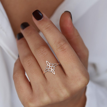 Δαχτυλίδι Skyrim Witch Knot για Γυναικείο Δαχτυλίδι από ανοξείδωτο ατσάλι με ρυθμιζόμενο ανοιχτό δάχτυλο 2023 Νέο δώρο γενεθλίων κοσμήματα Witchcraft Amulet