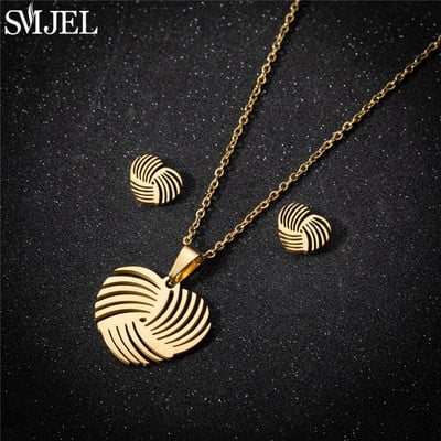 Auksiniai nerūdijančio plieno papuošalų rinkiniai moterims 2022 m. mados papuošalai Koala Daisy Hummingbird karoliai Kryžiaus paprasti auskarai Brinco