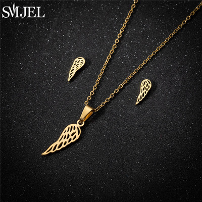 Auksiniai nerūdijančio plieno papuošalų rinkiniai moterims 2022 m. mados papuošalai Koala Daisy Hummingbird karoliai Kryžiaus paprasti auskarai Brinco