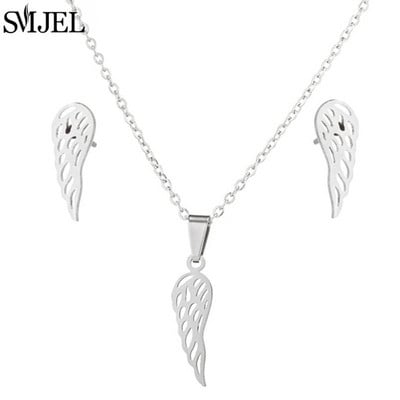 Auksiniai nerūdijančio plieno papuošalų rinkiniai moterims 2022 m. mados papuošalai Koala Daisy Hummingbird karoliai Kryžiaus paprasti auskarai Brinco