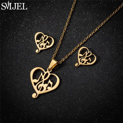 Auksiniai nerūdijančio plieno papuošalų rinkiniai moterims 2022 m. mados papuošalai Koala Daisy Hummingbird karoliai Kryžiaus paprasti auskarai Brinco