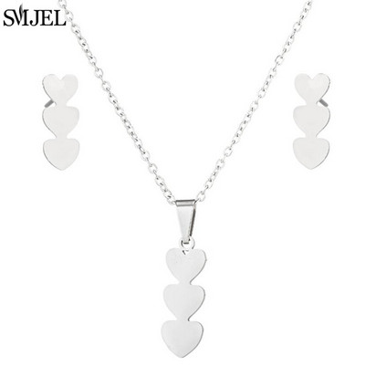 Auksiniai nerūdijančio plieno papuošalų rinkiniai moterims 2022 m. mados papuošalai Koala Daisy Hummingbird karoliai Kryžiaus paprasti auskarai Brinco