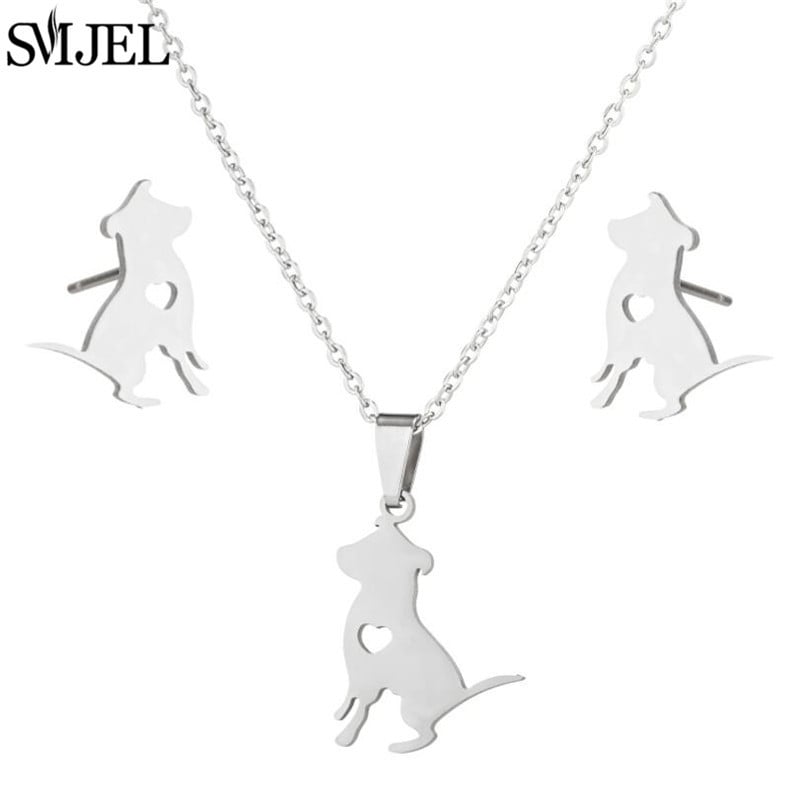 Auksiniai nerūdijančio plieno papuošalų rinkiniai moterims 2022 m. mados papuošalai Koala Daisy Hummingbird karoliai Kryžiaus paprasti auskarai Brinco