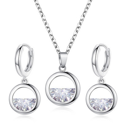 Woozu New Trendy Coreean Crystal Rotund Minimalist Pandantiv Colieri Pentru Femei Accesorii pentru petreceri de nunta Kolye Collares