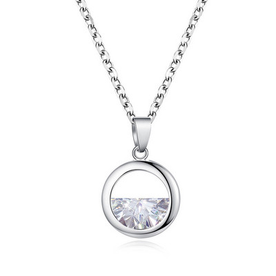 Woozu New Trendy Coreean Crystal Rotund Minimalist Pandantiv Colieri Pentru Femei Accesorii pentru petreceri de nunta Kolye Collares