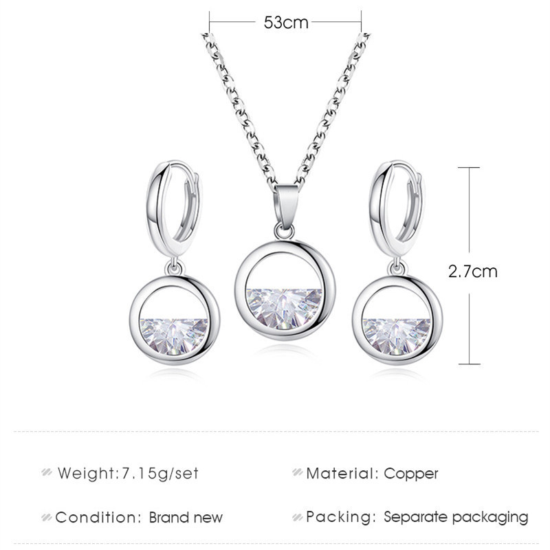 Woozu New Trendy Coreean Crystal Rotund Minimalist Pandantiv Colieri Pentru Femei Accesorii pentru petreceri de nunta Kolye Collares