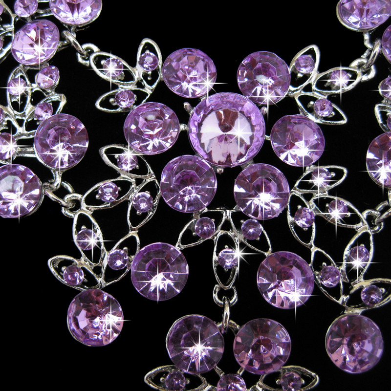Nunta Mireasa Formal Petrecere Bal Bijuterii Cristal Strass Colier Set Cercei
