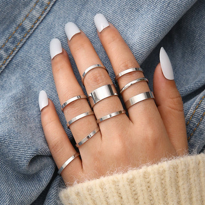 Μόδα Σετ Κοσμήματα Δαχτυλίδια Χρυσό Χρώμα Κοίλο Στρογγυλό Ανοιγόμενο Γυναικείο Δαχτυλίδι Δαχτυλίδι για Γυναικεία Δώρα Γάμου