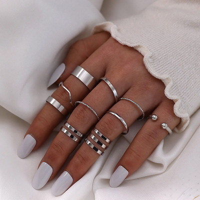 Μόδα Σετ Κοσμήματα Δαχτυλίδια Χρυσό Χρώμα Κοίλο Στρογγυλό Ανοιγόμενο Γυναικείο Δαχτυλίδι Δαχτυλίδι για Γυναικεία Δώρα Γάμου