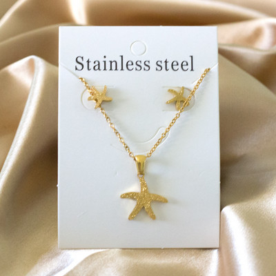 LUXUKISSKIDS Seturi de bijuterii pisici animale Colier de mână Hamsa din oțel inoxidabil 316L pentru femei/fete Dubai Seturi de bijuterii africane indiene