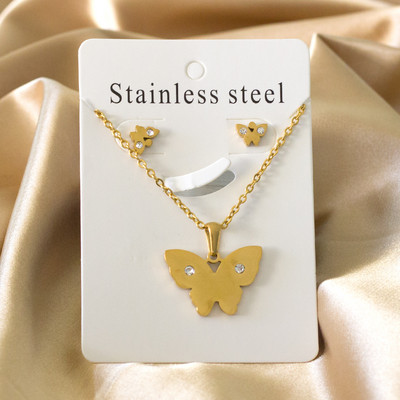 LUXUKISSKIDS Seturi de bijuterii pisici animale Colier de mână Hamsa din oțel inoxidabil 316L pentru femei/fete Dubai Seturi de bijuterii africane indiene