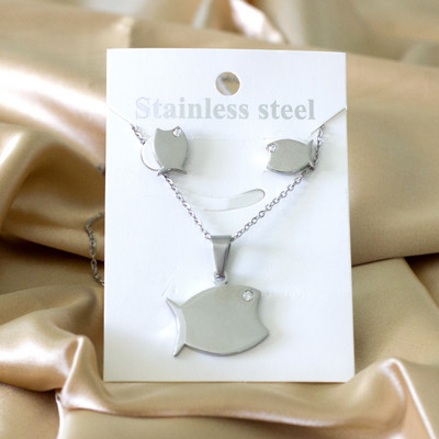 LUXUKISSKIDS Seturi de bijuterii pisici animale Colier de mână Hamsa din oțel inoxidabil 316L pentru femei/fete Dubai Seturi de bijuterii africane indiene