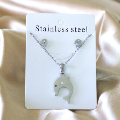 LUXUKISSKIDS Seturi de bijuterii pisici animale Colier de mână Hamsa din oțel inoxidabil 316L pentru femei/fete Dubai Seturi de bijuterii africane indiene