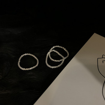 SUMENG Ново пристигане 2023 Моден искрящ пръстен Изчистен стил Универсален декоративен компактен пръстен с показалец за жени Бижута