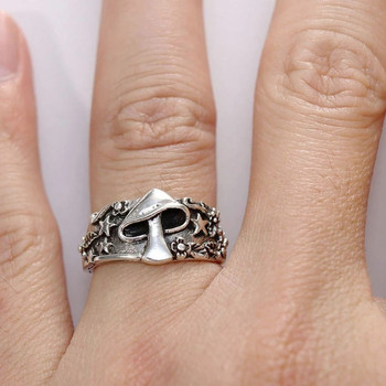 Ρετρό χαριτωμένο γυναικείο δαχτυλίδι μανιταριού μόδας για άνδρες και γυναίκες Ρετρό πανκ χιπ χοπ κοσμηματοπωλείο 2021