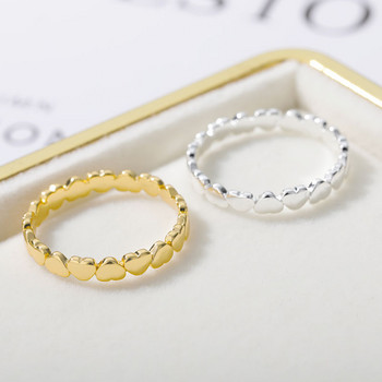 Пръстени със сърца от неръждаема стомана за жени Предлагат годежен сватбен пръстен Винтидж бижута Anillos Подарък за Свети Валентин