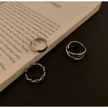 Σετ δαχτυλιδιών Resizeble για γυναίκες Αισθητικό Grunge Vintage Ανοιχτό Δαχτυλίδι για Gilrs Μόδα Δαχτυλίδι ουράς για άνδρες Ρυθμιζόμενο Δαχτυλίδι για ζευγάρι