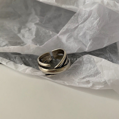 Žiedų rinkiniai keičiamo dydžio moterims Aesthatic Grunge Vintage atviras žiedas Gilrs Fashion Tail žiedas vyrams Reguliuojamas žiedas porai