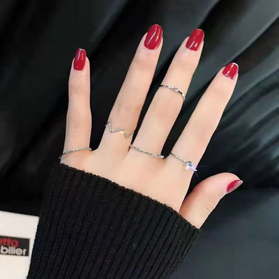 Žiedų rinkiniai keičiamo dydžio moterims Aesthatic Grunge Vintage atviras žiedas Gilrs Fashion Tail žiedas vyrams Reguliuojamas žiedas porai