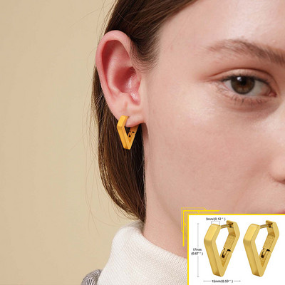 „Vnox“ minimalistiniai metaliniai auskarai moterims, aukso spalvos nerūdijančio plieno elegantiški moteriški mergaičių auskarai, senoviniai vakarėlių papuošalai