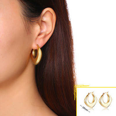 „Vnox“ minimalistiniai metaliniai auskarai moterims, aukso spalvos nerūdijančio plieno elegantiški moteriški mergaičių auskarai, senoviniai vakarėlių papuošalai