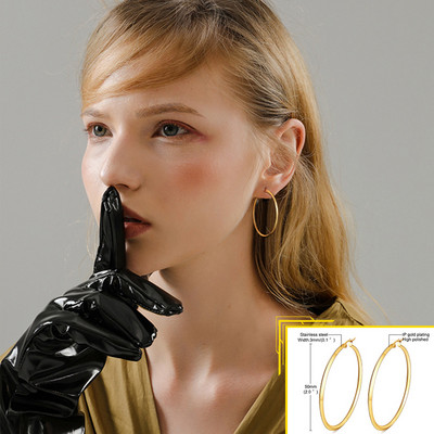 „Vnox“ minimalistiniai metaliniai auskarai moterims, aukso spalvos nerūdijančio plieno elegantiški moteriški mergaičių auskarai, senoviniai vakarėlių papuošalai