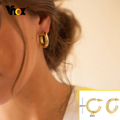 „Vnox“ minimalistiniai metaliniai auskarai moterims, aukso spalvos nerūdijančio plieno elegantiški moteriški mergaičių auskarai, senoviniai vakarėlių papuošalai