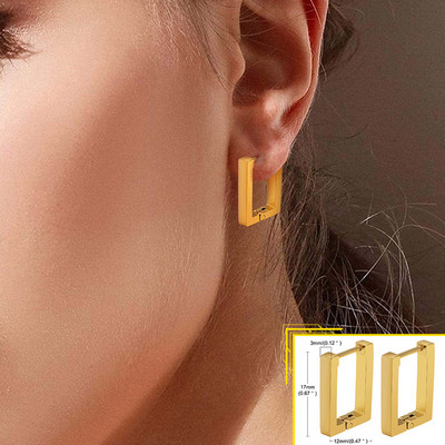 „Vnox“ minimalistiniai metaliniai auskarai moterims, aukso spalvos nerūdijančio plieno elegantiški moteriški mergaičių auskarai, senoviniai vakarėlių papuošalai