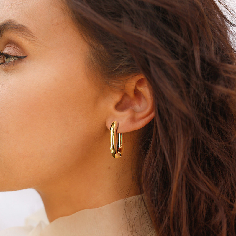 „Vnox“ minimalistiniai metaliniai auskarai moterims, aukso spalvos nerūdijančio plieno elegantiški moteriški mergaičių auskarai, senoviniai vakarėlių papuošalai