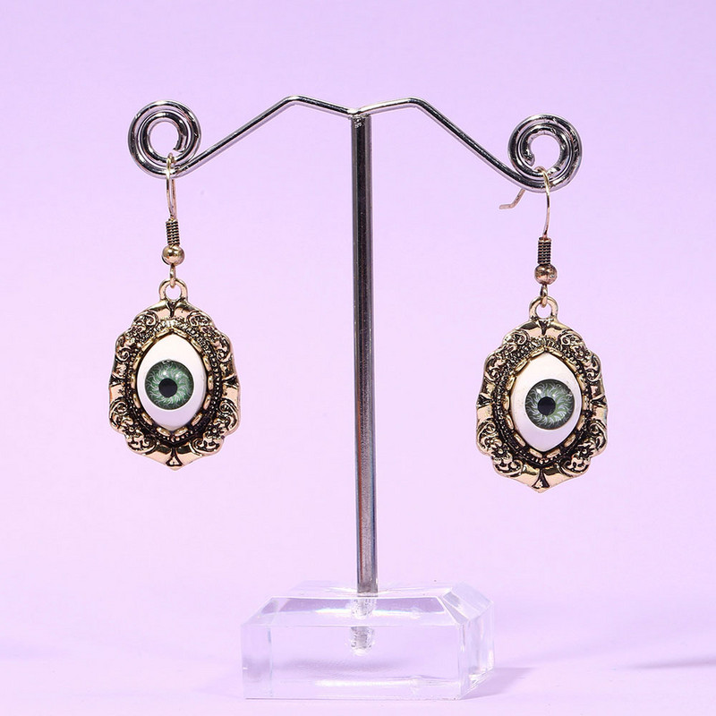 Kókuszos női punk vintage 3D szem lógó fülbevaló gót lógó csepp medál retro fülbevaló ékszer party kiegészítők ajándék