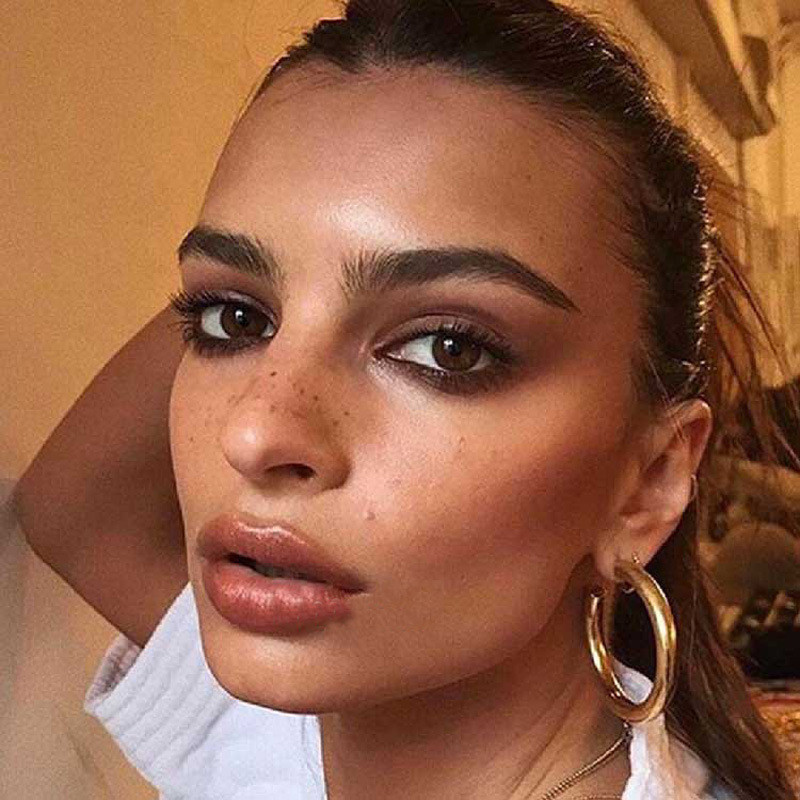 AENSOA modne velike naušnice u zlatnoj boji za žene, široke, velike metalne okrugle kružne naušnice, istaknute naušnice, vintage nakit, poklon