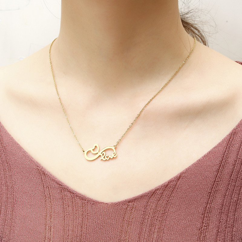 XUANHUA rozsdamentes acél ékszerkészlet női Vogue 2019 végtelen nyaklánc fülbevaló szett nagykereskedelme Tömeges ékszerkiegészítők