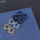 1 db egyszerű, piercingmentes fülbevaló, titán acél csíptetős hamis fülbevaló kerek fülcsipesz nőknek Férfi punk party divat szexi ékszerek