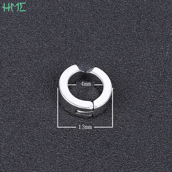 1Pc Simple No Piercing Earrings Titanium Steel Clip-on Fake σκουλαρίκι στρογγυλό κλιπ αυτιού για γυναίκες Ανδρικά πανκ πάρτι μόδας Σέξι κοσμήματα