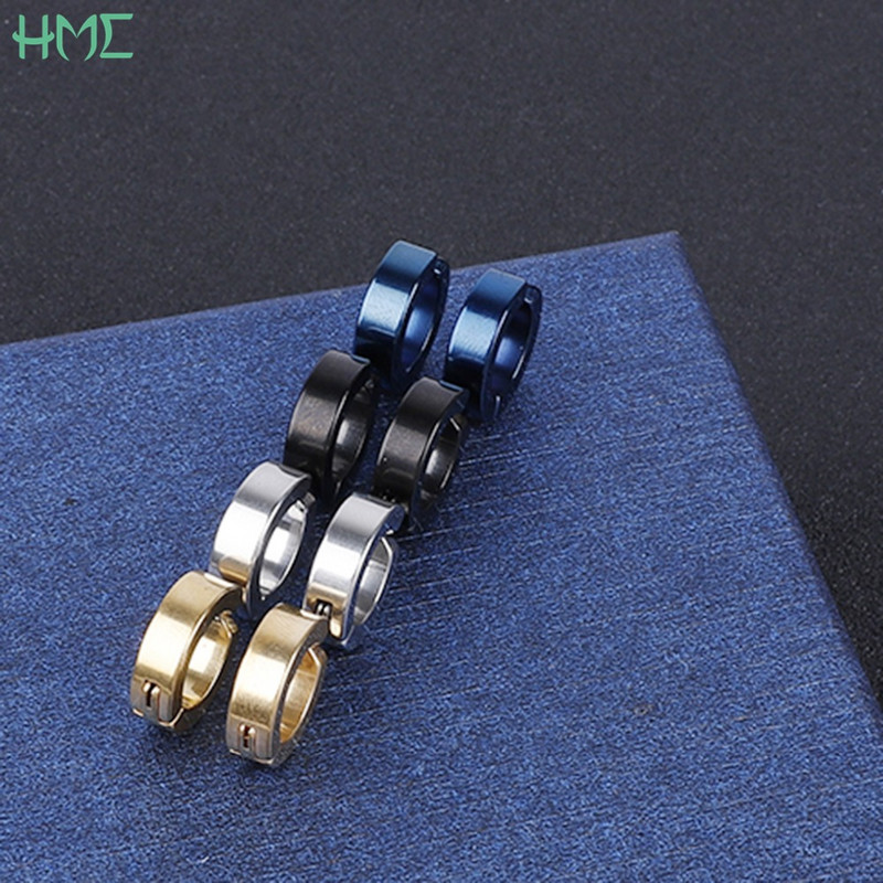 1 db egyszerű, piercingmentes fülbevaló, titán acél csíptetős hamis fülbevaló kerek fülcsipesz nőknek Férfi punk party divat szexi ékszerek