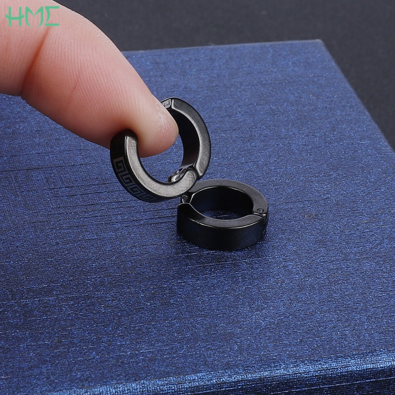 1 db egyszerű, piercingmentes fülbevaló, titán acél csíptetős hamis fülbevaló kerek fülcsipesz nőknek Férfi punk party divat szexi ékszerek