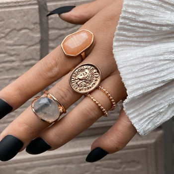Σετ δαχτυλίδι γυναικεία δαχτυλίδια για κορίτσια γούρια δαχτυλίδια σετ για γυναίκες boho κοσμήματα πανκ αξεσουάρ bagues anillos mujer schmuck