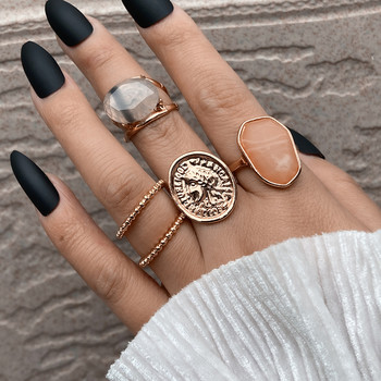 Комплект пръстени дамски пръстени за момичета талисмани комплект пръстени за жени бохо бижута пънк аксесоари баги anillos mujer schmuck