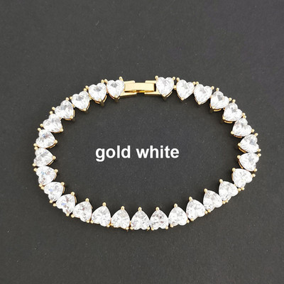 QMHJE Cristal Roz Piatra Inima Dragoste Cercei Bratara Inel Colier Choker pentru Femei Nunta Aur Argintiu Culoare Tenis Infinit